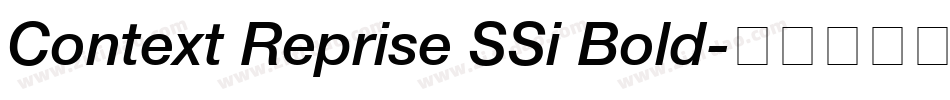 Context Reprise SSi Bold字体转换